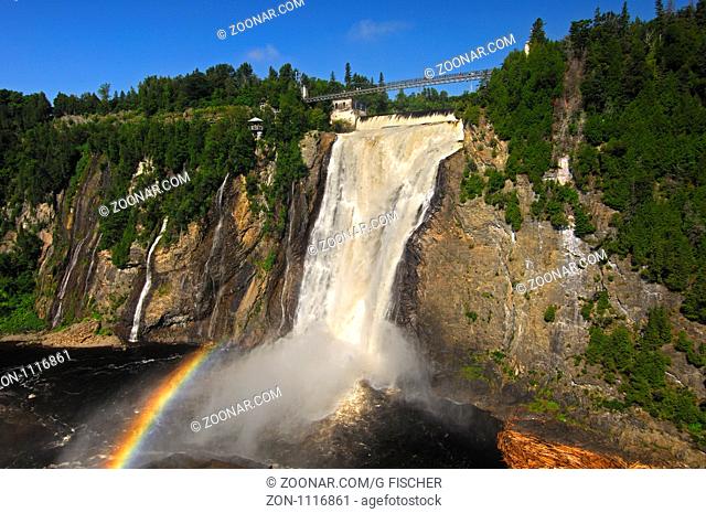 Naturschauspiel Montmorency Wasserfall, Beauport, Quebec, Kanada / The natural spectacle of the Montmorency Falls, Beauport, Quebec City, Canada