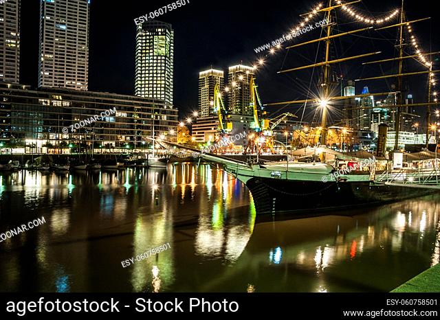 Puerto Madero at the Night, Buenos Aires, Argentina