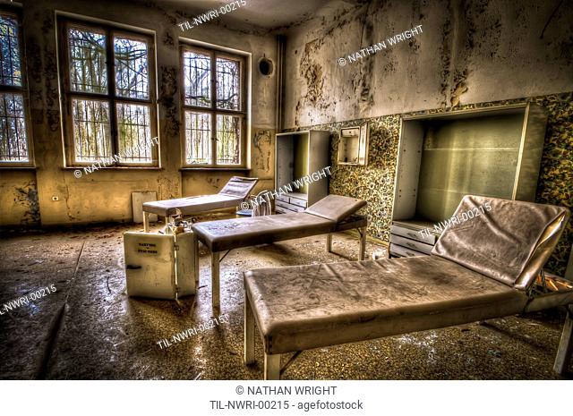 Abandoned lunatic asylum north of Berlin, Germany Medical day beds