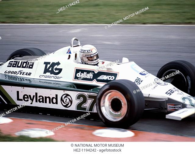 Alan Jones racing a Williams-Cosworth FW07B, British Grand Prix, Brands Hatch, Kent, 1980. He finished first in this race