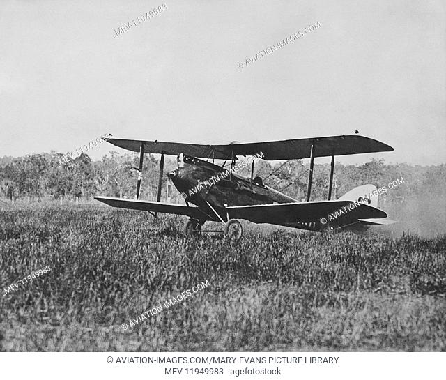 Amy Johnson Taxiing in her de Havilland Dh-60G Gypsy Moth Called 'Jason'. This Aircraft is the One She Completed her Record Breaking England to Australia Trip...