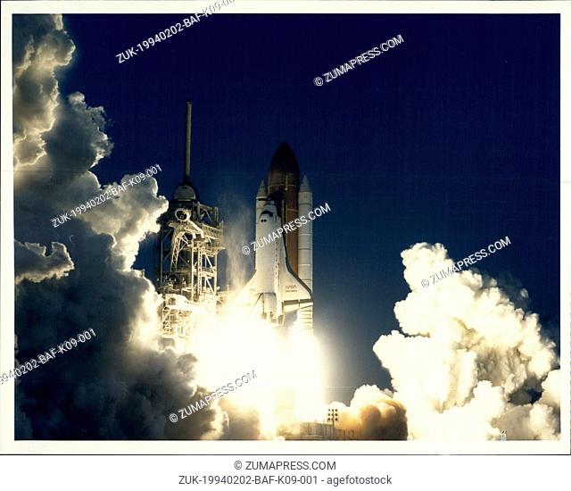 Feb. 02, 1994 - KENNEDY SPACE CENTER, FLA. -- A golden new era in space cooperation begins with a flawless countdown and the on time liftoff of the space...