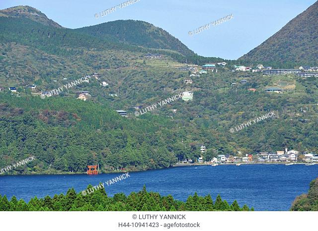 Ashi Lake, Asia, Hakone, Hakone Jinja, Honshu, Horizontal, Japan, Kanagawa Prefecture, Kanto, Shinto, Shrine, Torii