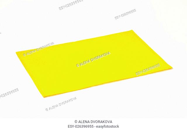 Waterproof basketweave rectangular yellow place mat