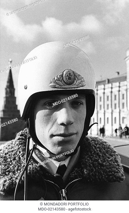 Portrait of a Russian policeman. Moscow, 1980