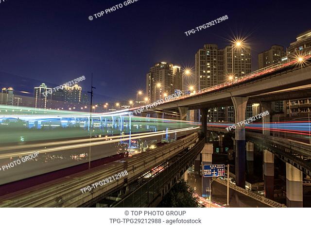 Chongqing Light Rail;Chongqing Light rail line Line 3;Street Station;Chongqing;China