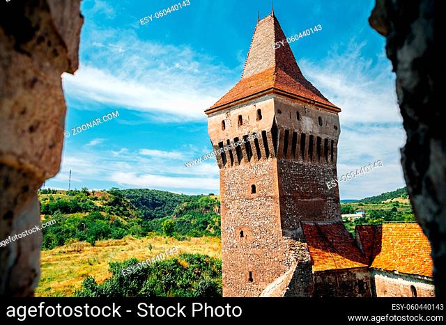 Medieval Corvin Castle (Hunyad Castle) in Hunedoara, Romania