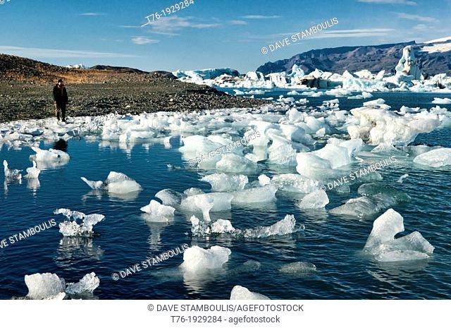 The iceberg lagoon at Jokulsarlon in Vatnajokull National Park, Iceland