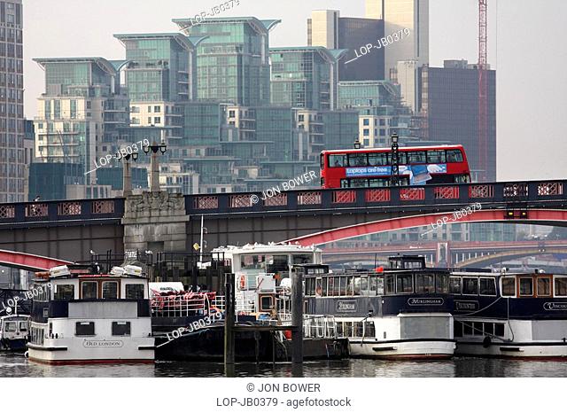 England, London, Lambeth Bridge, A view toward Lambeth Bridge and residential developments beyond