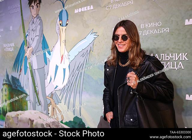 RUSSIA, MOSCOW - NOVEMBER 28, 2023: Stylist Vlad Lisovets attends the Moscow premiere of The Boy and the Heron animated film by Japanese director Hayao Miyazaki...