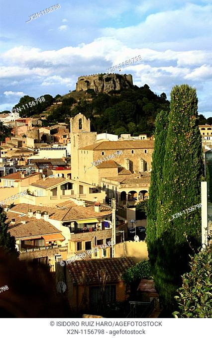 Begur village and castle Costa Brava Baix Empordà Girona Catalunya Spain
