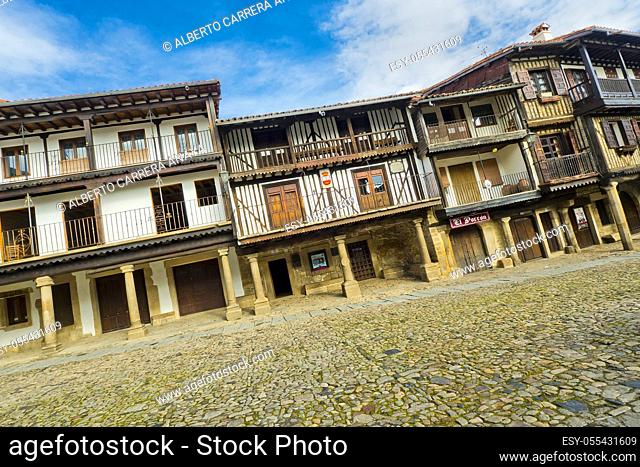 Main Square, Traditional Architecture, Medieval Town, Historic Artistic Grouping, Spanish Property of Cultural Interest, La Alberca, Salamanca, Castilla y León