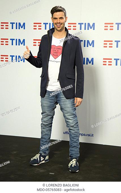 Italian singer Lorenzo Baglioni at Festival di Sanremo. Sanremo, February 6th 2018