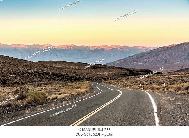 Winding road in Death Valley National Park, California, USA