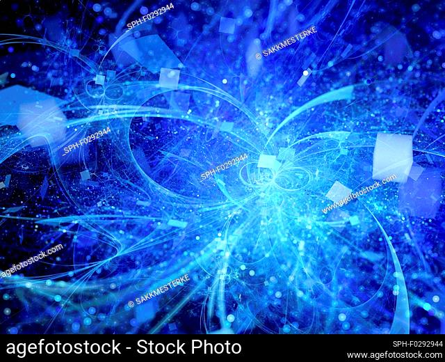 Technology, abstract fractal illustration