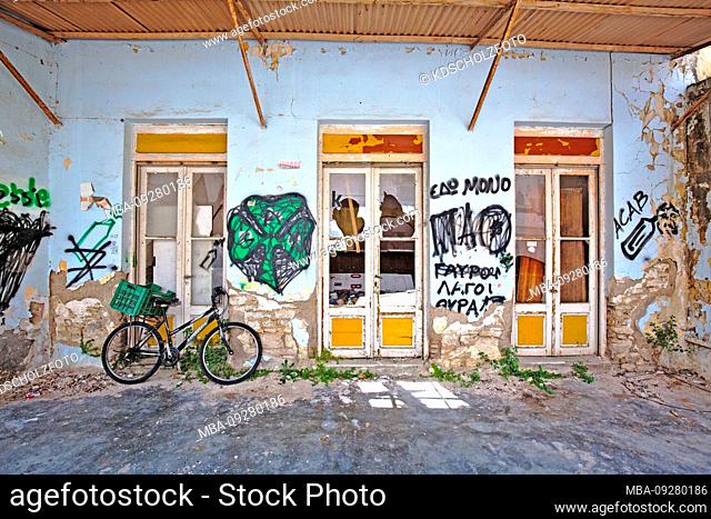 Urban decay in Astakos, Aeolian Acarnania, Central Greece, Greece