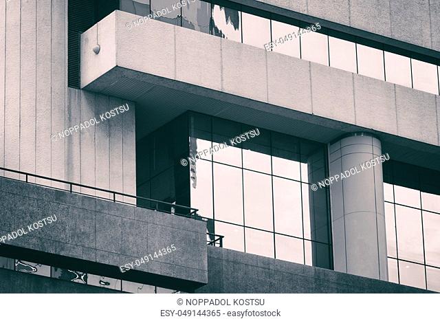 Abstract fragment of modern architecture tone film