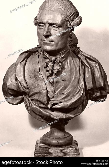Portrait Bust of an Unknown Man - 1775/85 - French. Painted terracotta. 1770'1785