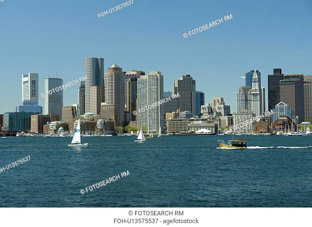 Boston, MA, Massachusetts, Downtown Skyline