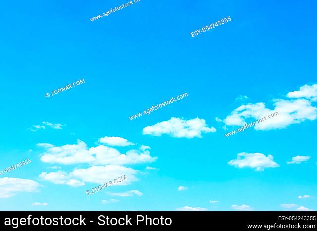 Good weather - Almost clear blue sky, background with space for text