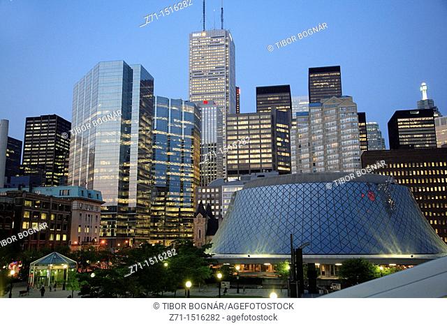 Canada, Ontario, Toronto, Roy Thomson Hall, Financial Distric skyline