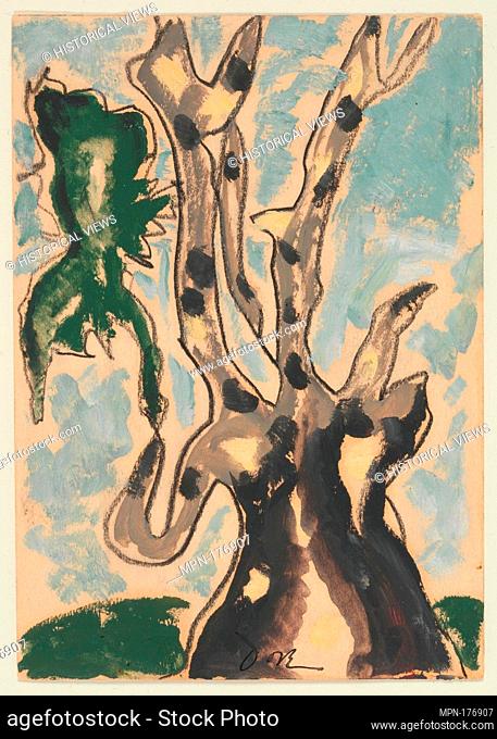 Sycamore. Artist: Arthur Dove (American, Canandaigua, New York 1880-1946 Huntington, New York); Date: 1935; Medium: Wax emulsion, watercolor