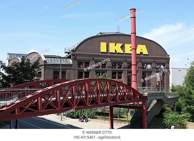 D-Essen, Ruhr area, North Rhine-Westphalia, Friedrich Alfred Krupp, factory building, pressing plant, hammer mill, smithy, parking garage of IKEA