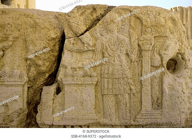 Syria, Palmyra, Ancient Roman City, Temple Of Bel, Detail