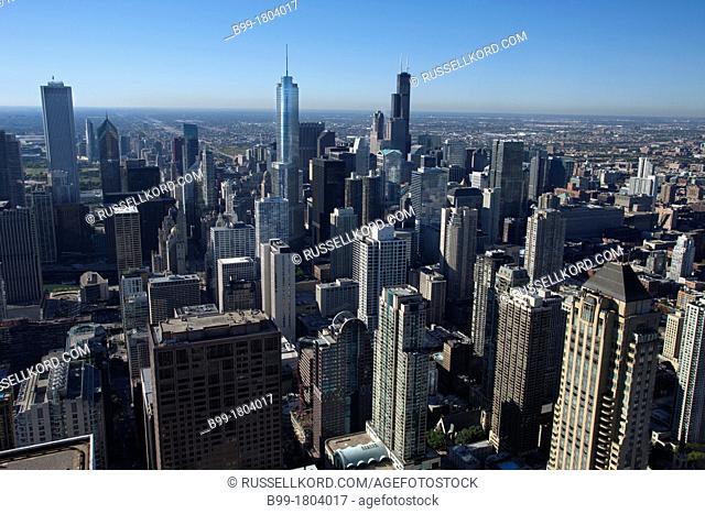 Loop Skyline Downtown Chicago Illinois USA