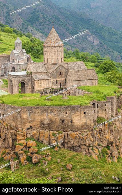 Armenia, Tatev, Tatev Monastery, 9th century, high angle view