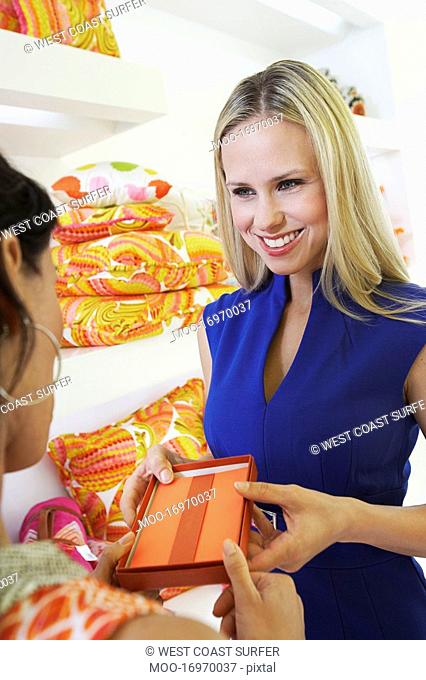 Young Woman Making a Purchase