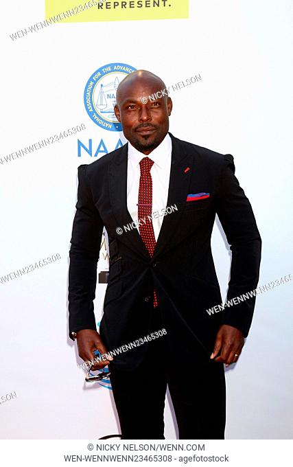47TH NAACP Image Awards held at the Pasadena Civic Auditorium - Arrivals Featuring: Jimmy Jean-Louis Where: Pasadena, California