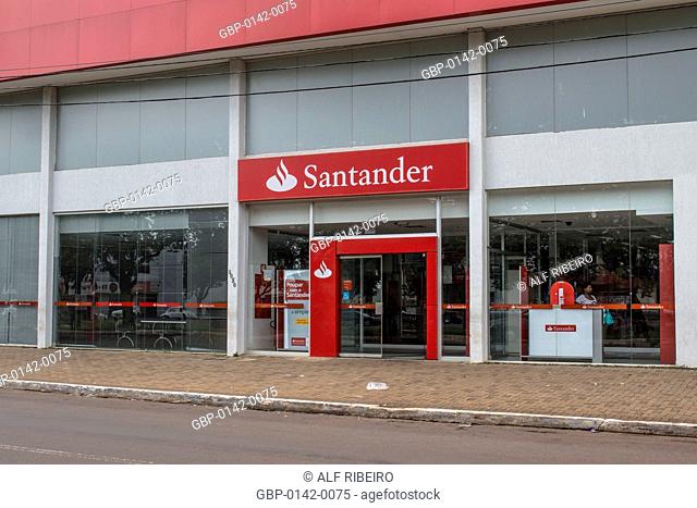 Bank Branch, Santander, Avenue Brazil, Cascavel, Paraná, Brazil