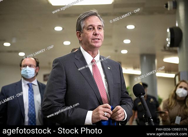 Defense lawyer for former President Donald J. Trump Bruce Castor offers remarks to reporters after the U.S. Senate voted 57-43 to acquit former President Donald...