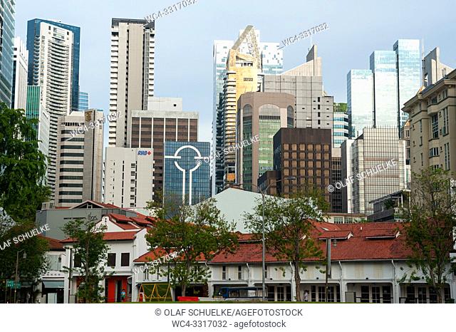 Singapore, Republic of Singapore, Asia - A view of the city skyline in the central business district of the city-state