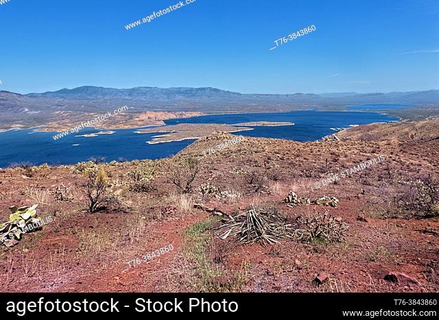 View of Roosevelt Lake from the Arizona Trail, Roosevelt, Arizona, U. S. A