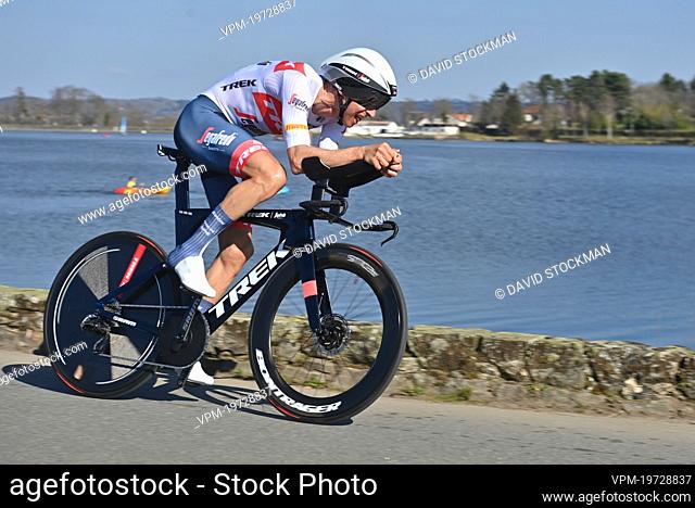 Dutch Bauke Mollema of Trek-Segafredo pictured in action during the fourth stage of 80th edition of the Paris-Nice cycling race, an individual time trial