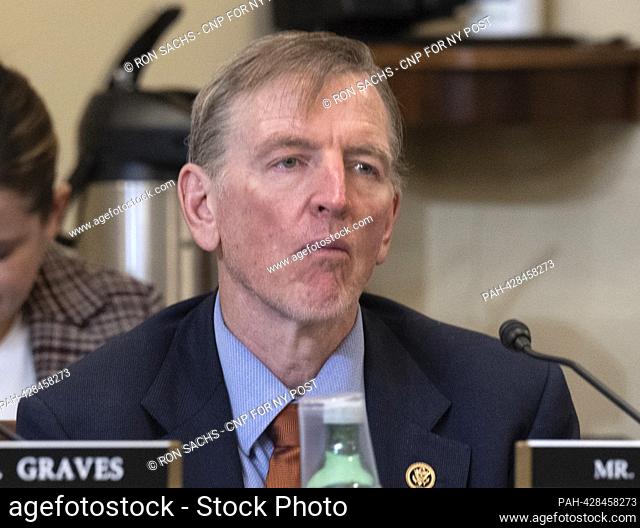 United States Representative Paul A. Gosar (Republican of Arizona) listens during the US House Committee on Natural Resources hearing “Destroying America’s Best...