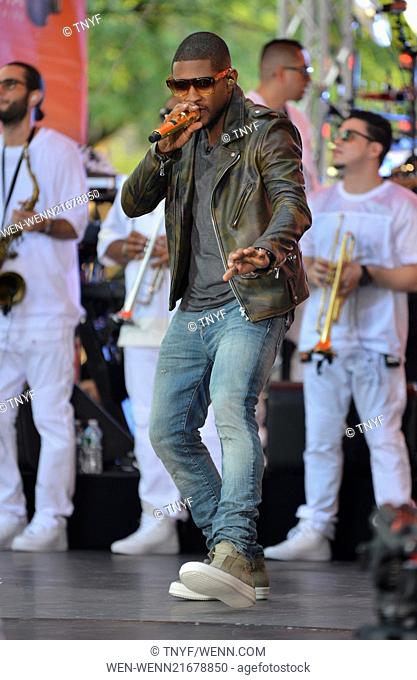 Usher performs live in concert on NBC's 'Today' show as part of their Toyota Summer Concert Series Where: New York City, New York
