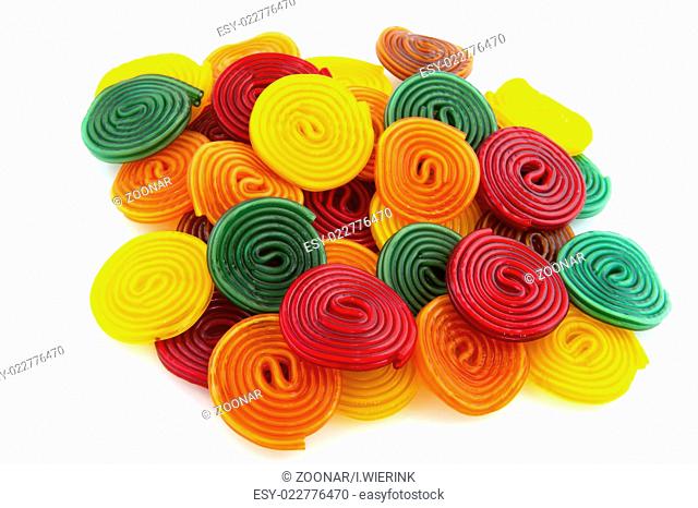 Colorful candy rolls