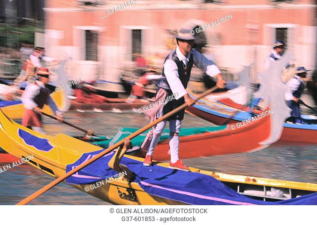 Historic boat parade. Venice. Italy