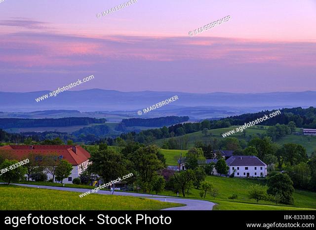 Sunrise Ahornleiten, near St. Georgen an der Leys, Texingtal, Mostviertel, Lower Austria, Austria, Europe