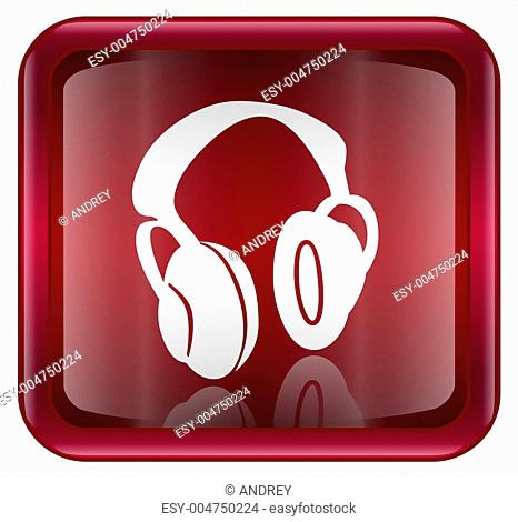 headphones icon red