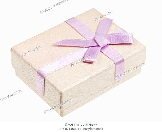 small gift box with lilac bow