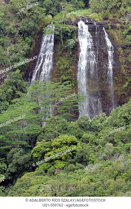 Opaekaa Falls -Wailua River- on the island of Kauai, Hawaii