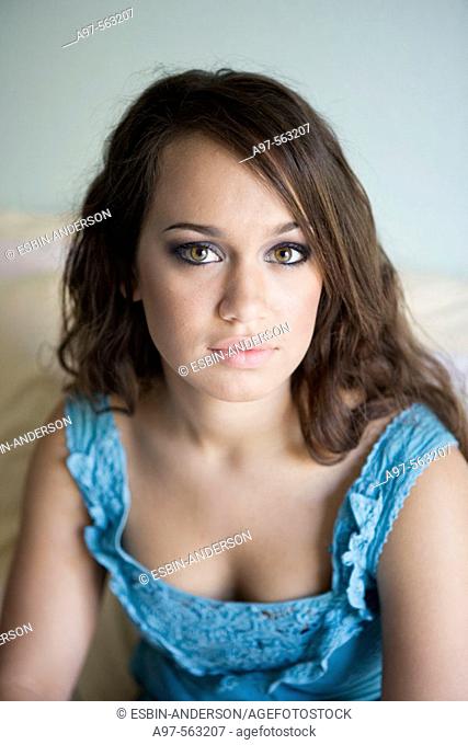 Portrait of beautiful latina teen with beautiful eyes
