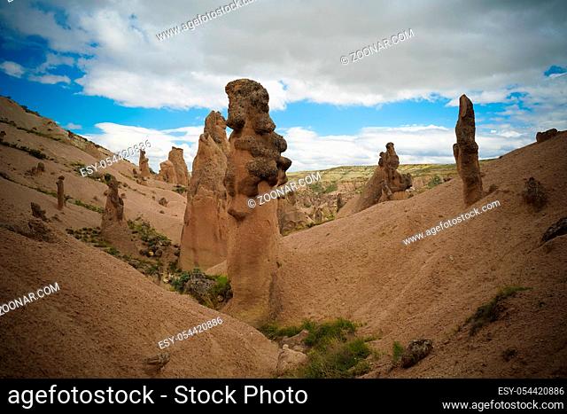 Close-up view to Devrent valley aka valley of imagination in Cappadocia, Turkey