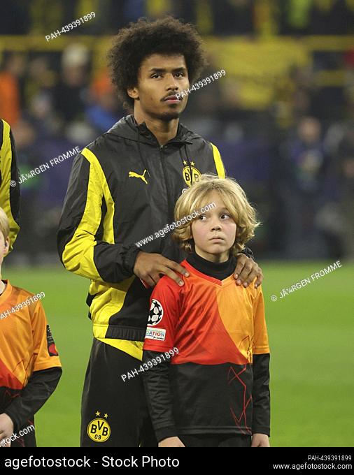 firo: 13.12.2023 Football, Soccer, Men's UEFA Champions League BVB Borussia Dortmund - Paris St.Germain 1:1 Karim Adeyemi Portrait, BVB