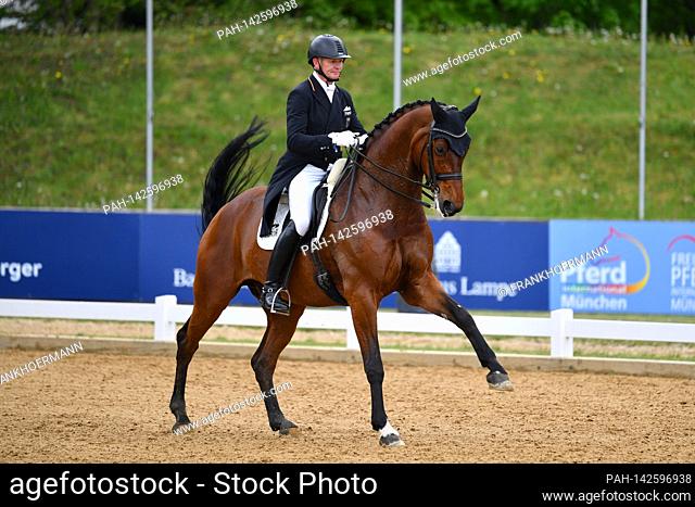 Hubertus SCHMIDT (GER) on Beryl 28, action, dressage, dressage riding. Horse International 2021 on May 14th, 2021 in Muenchen-Riem, Olympia Reitanlage