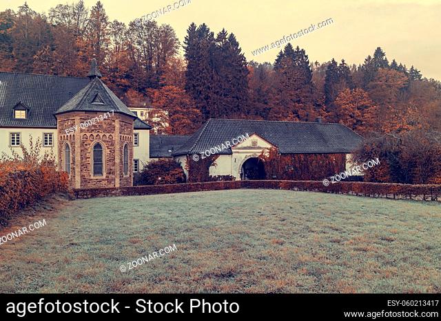 Altenberg Abbey in autumn, Germany